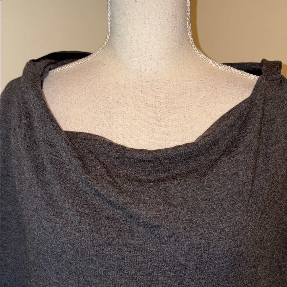 Athleta Purana gray oversized hooded wrap sweatshirt - Picture 3 of 7
